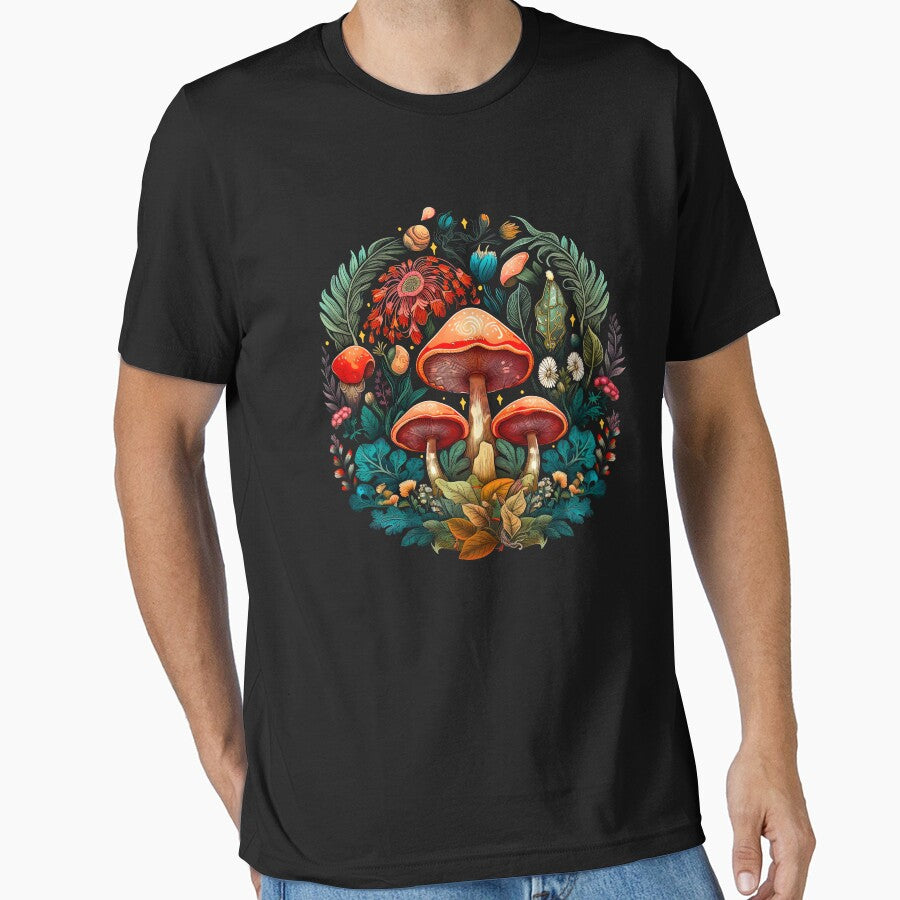 Mushrooms and Floral by ethnicdrawing