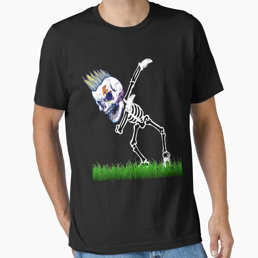 Kids Halloween Soccer Skeleton Dabbing shirt Dab Dance Skull boy by JedFunk