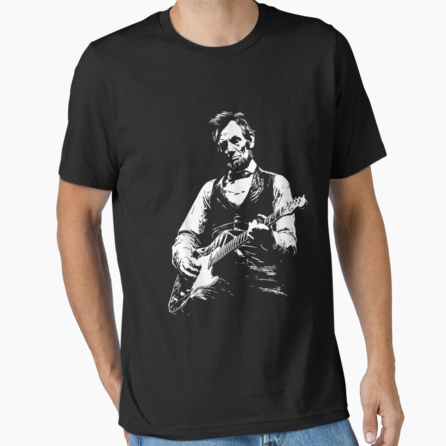 President Abraham Lincoln Playing Guitar Abe Lincoln by Evelynzurick