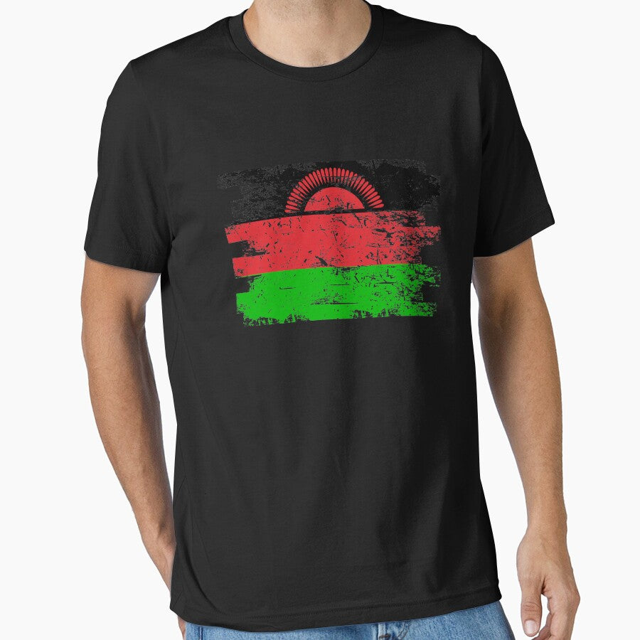 Malawi Shirt Gift Country Flag Patriotic Travel Africa Light by threadsmonkey