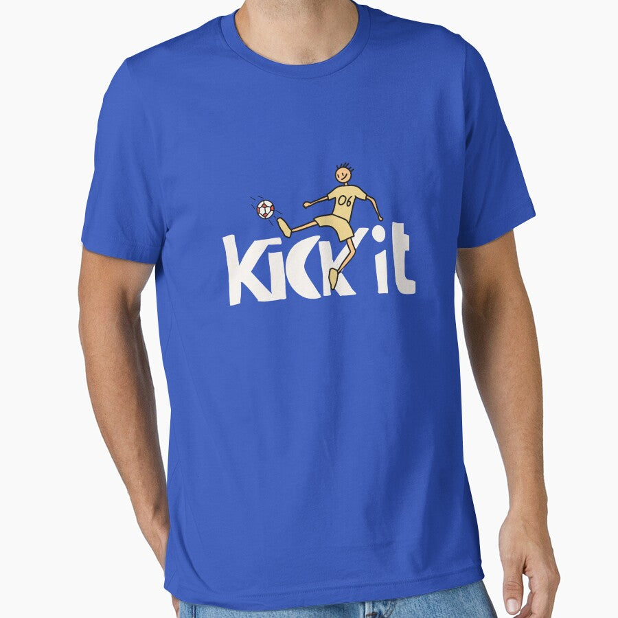 Kick It – Funny  Soccer Player Illustration for Football Lovers by Popstudio85