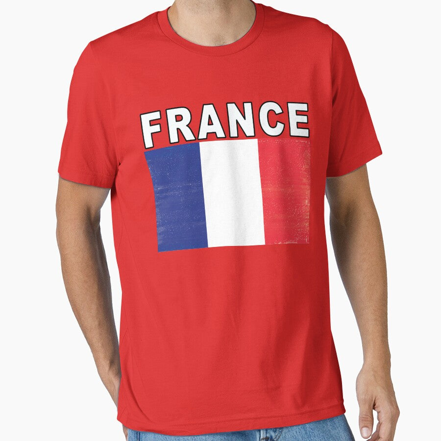 France Distressed Flag Sport Jersey Design by merchhost