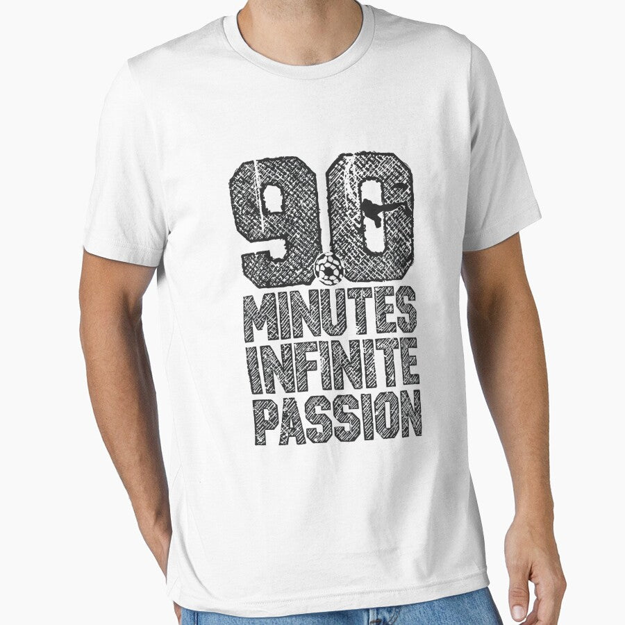 90 Minutes Infinite Passion - Grunge Football Quote by ConfuseLab Alt