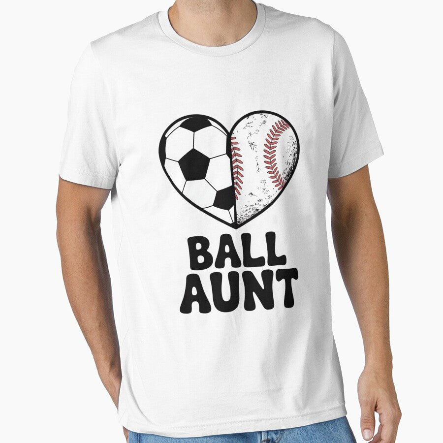 Ball Aunt Heart Soccer Baseball Aunt by Dakarothill