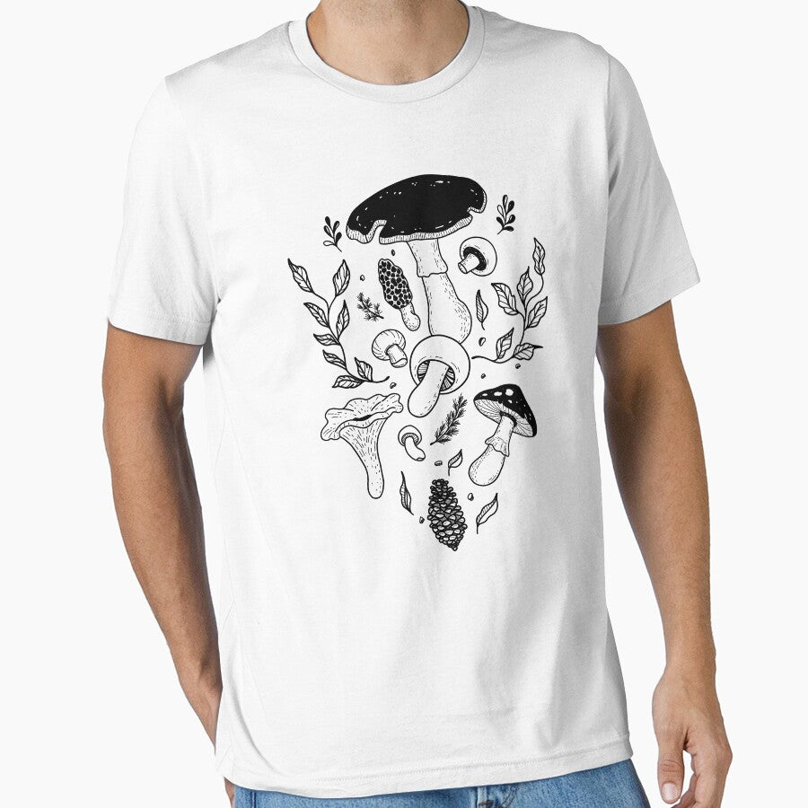 Mushrooms Floral by ethnicdrawing