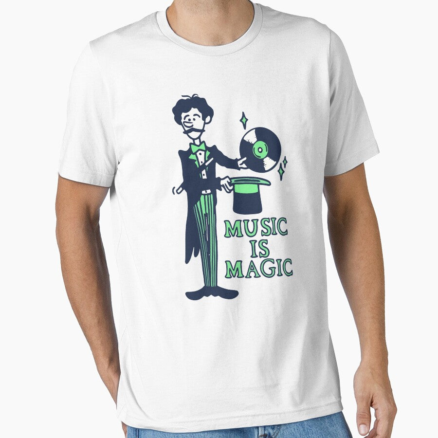 Music Is Magic – Vinyl Wizard Retro Music Design by TipTop GFX