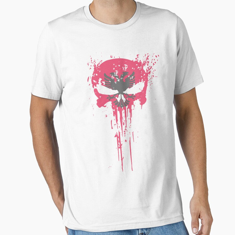 Albania  Flag  Skull design by AEGMEDIA