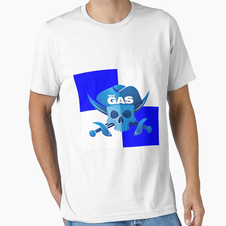 the gas bristol rovers football team skull and swords on blue and white squares by JasonTrivettart