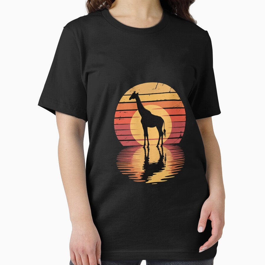 Giraffe sunset 70s Giraffe by DigitaldeligArt