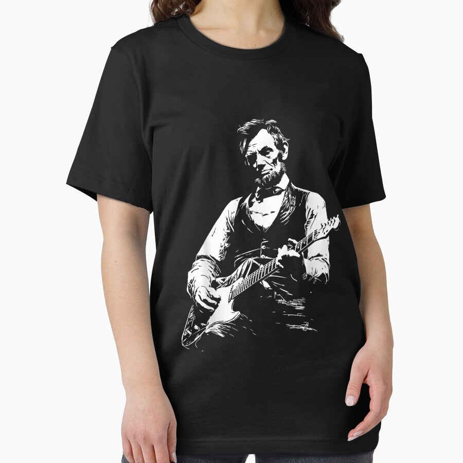 President Abraham Lincoln Playing Guitar Abe Lincoln by Evelynzurick