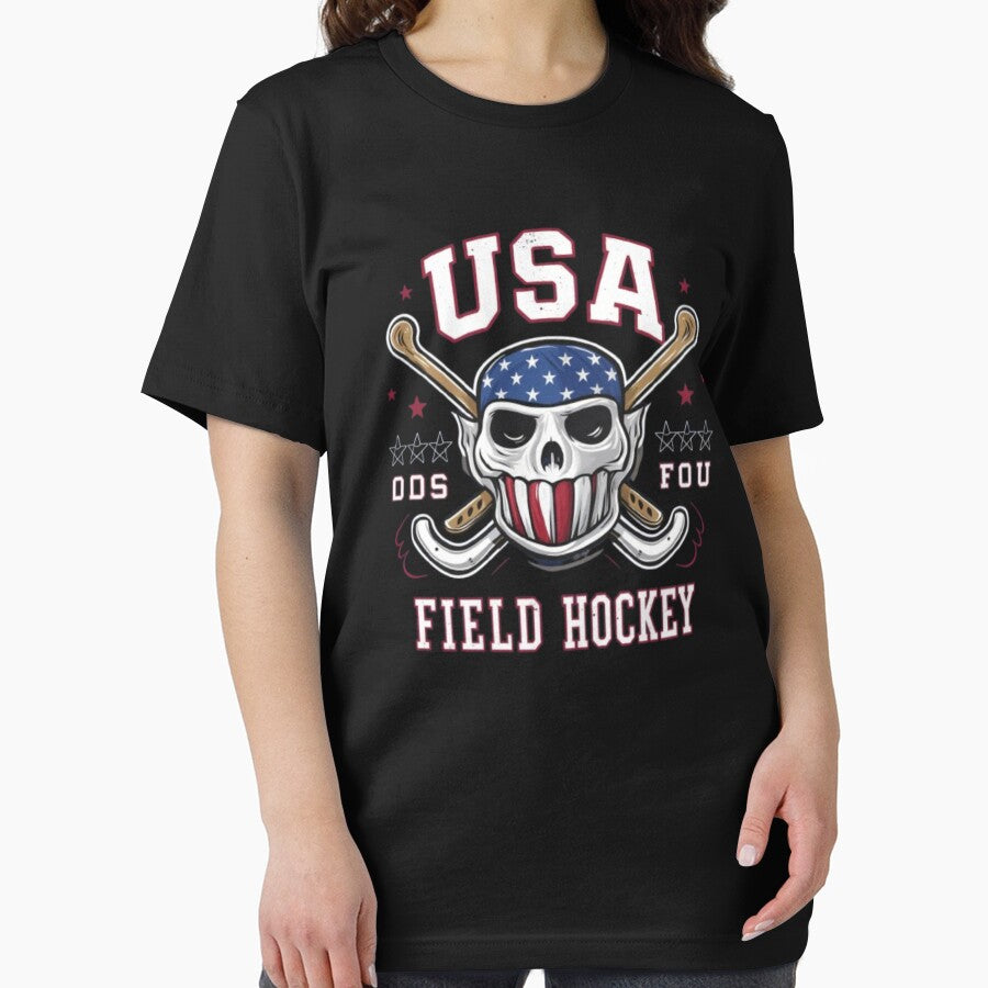 USA FIELD HOCKEY PLAYER .. HOCKEY SKULL WITH USA FLAG by Obinne