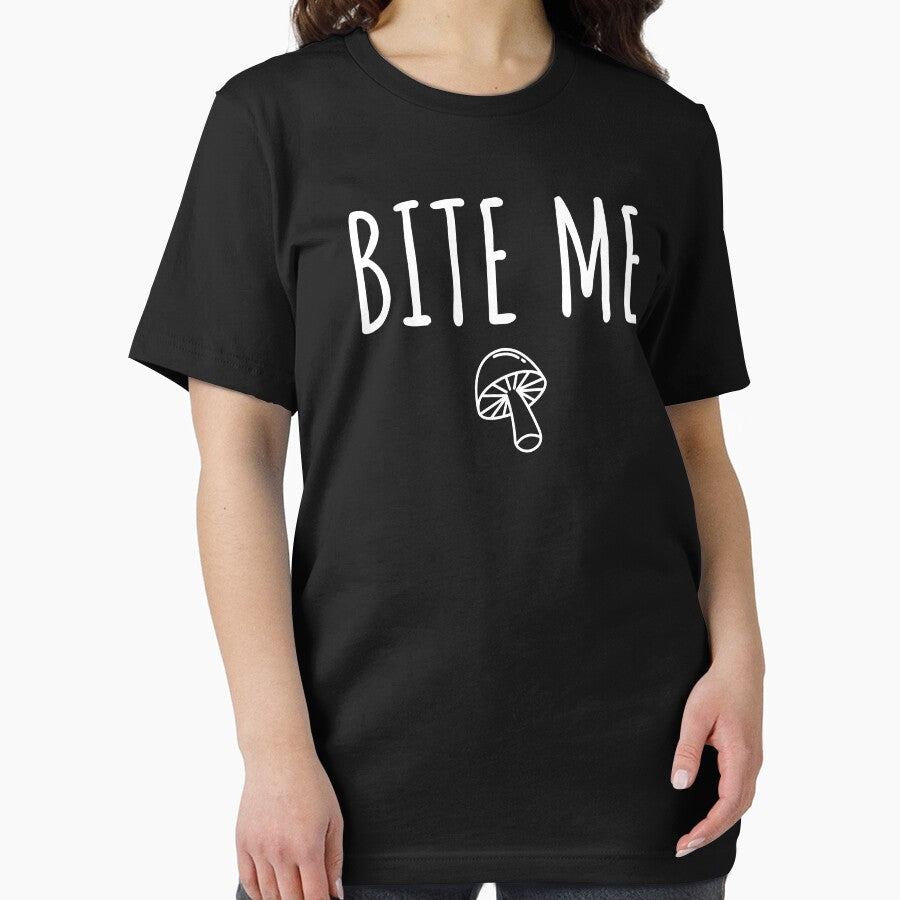 Funny Fruit Bite Me Mushroom Hunter graphic by jakehughes2015