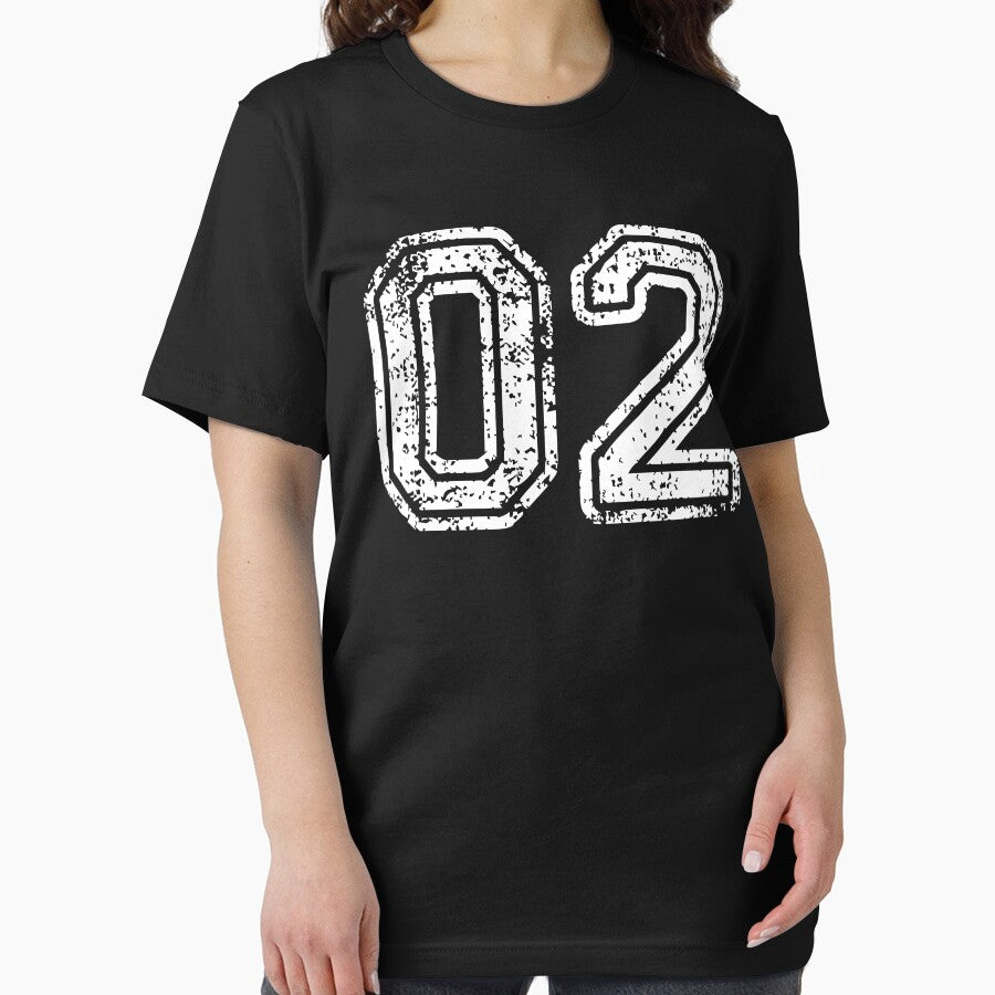 Sport Team Jersey 02 T Shirt Football Soccer Baseball Hockey Basketball Two 2 02 Number by arcadetoystore