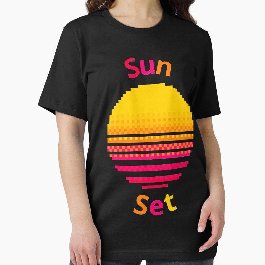 Sun Set Shirt, Pocket T-Shirt, Big Star TShirt, Line Art T Shirt, Minimalism Tee, Pocket Art Tee, Aesthetic TShirt, Minimalist Outfit by A-B-H