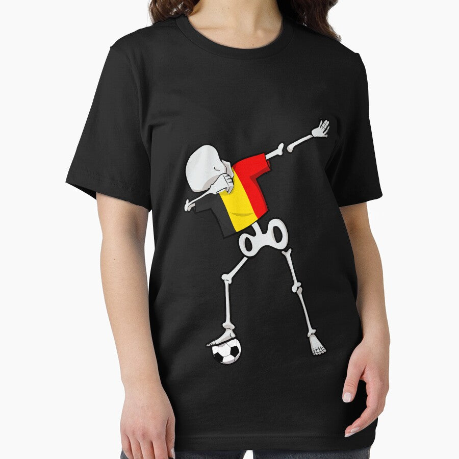 Dabbing Soccer Football Skeleton Belgium by melsens