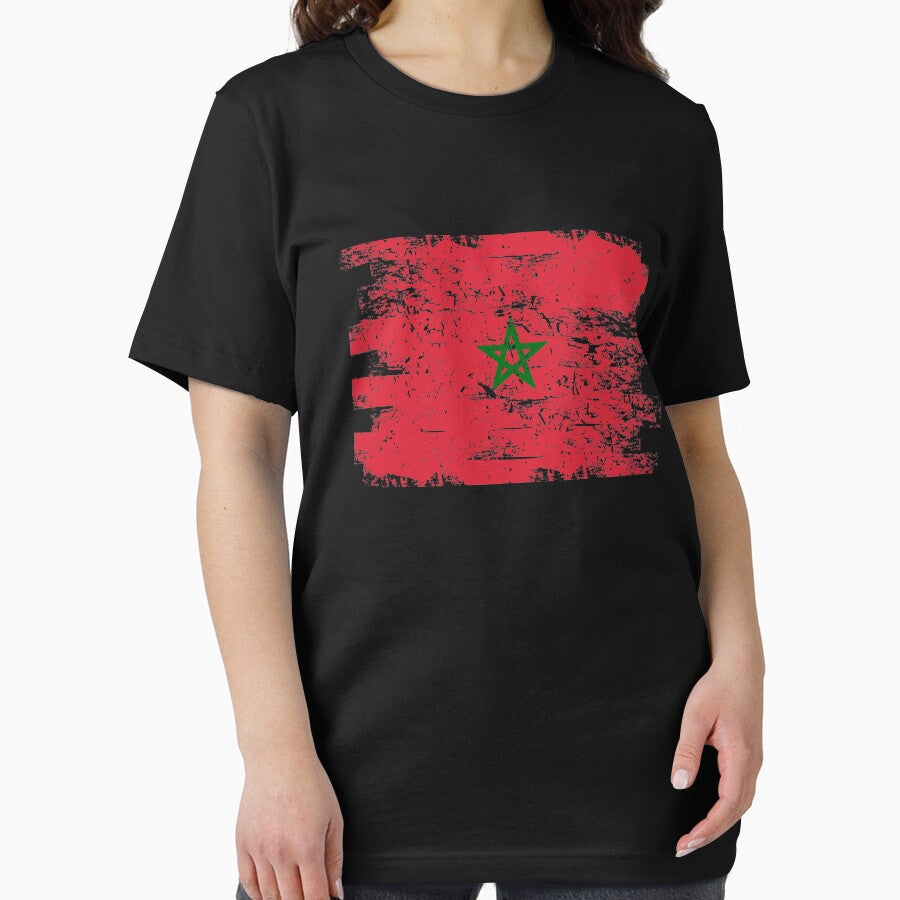 Morocco Shirt Gift Country Flag Patriotic Travel Africa Light by threadsmonkey