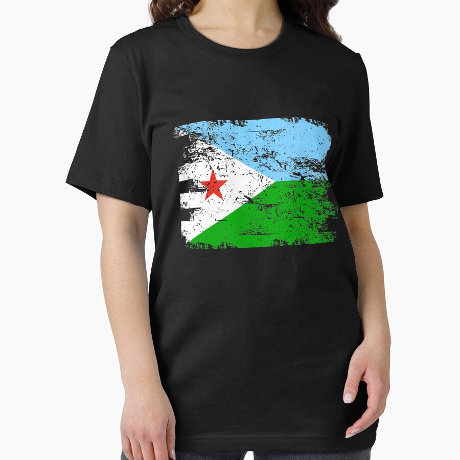 Djibouti Shirt Gift Country Flag Patriotic Travel Africa Light by threadsmonkey
