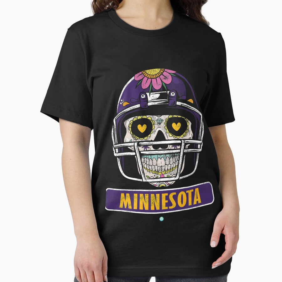 American Football - Minnesota Skull Football Gift by woormle