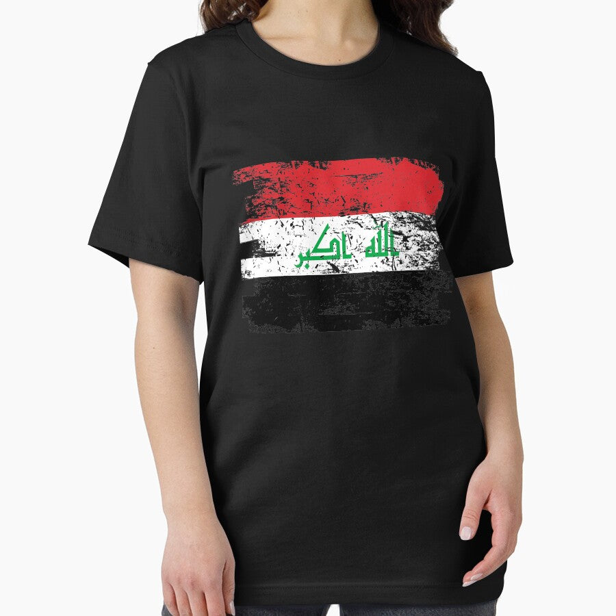 Iraq Shirt Gift Country Flag Patriotic Travel Asia Light by threadsmonkey