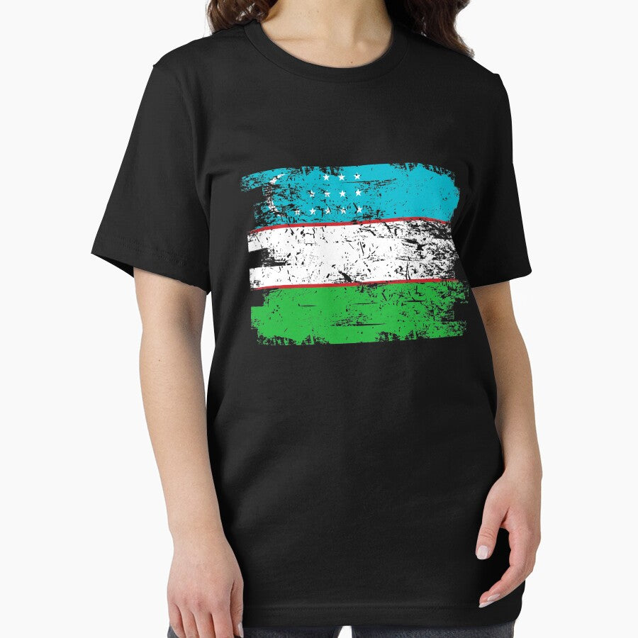 Uzbekistan Shirt Gift Country Flag Patriotic Travel Asia Light by threadsmonkey