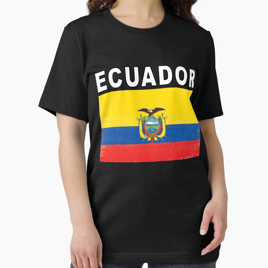 Ecuador Distressed Flag Retro Soccer Design by merchhost