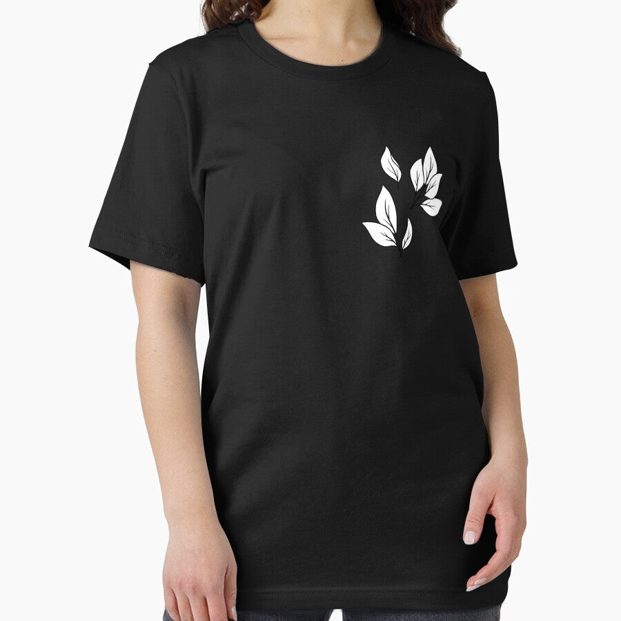Elegant White Leaf Design on White Background – Minimalist Leaf Art by UniGift