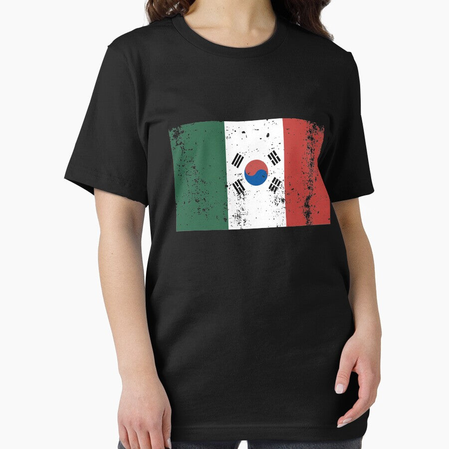 Korea Mexico Flag Vintage Distressed by CreativeStrike