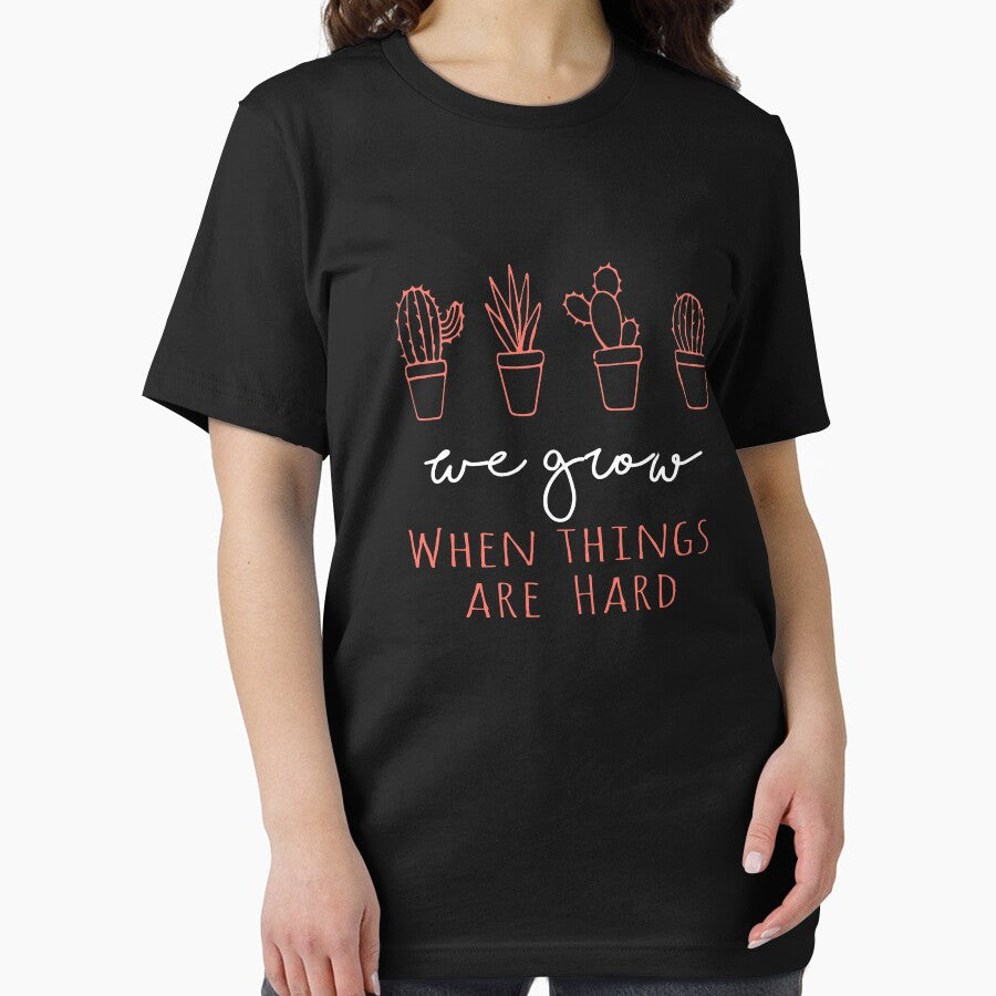 Cactus Lover Philosophy Grow Hard Gift Design by LGamble12345