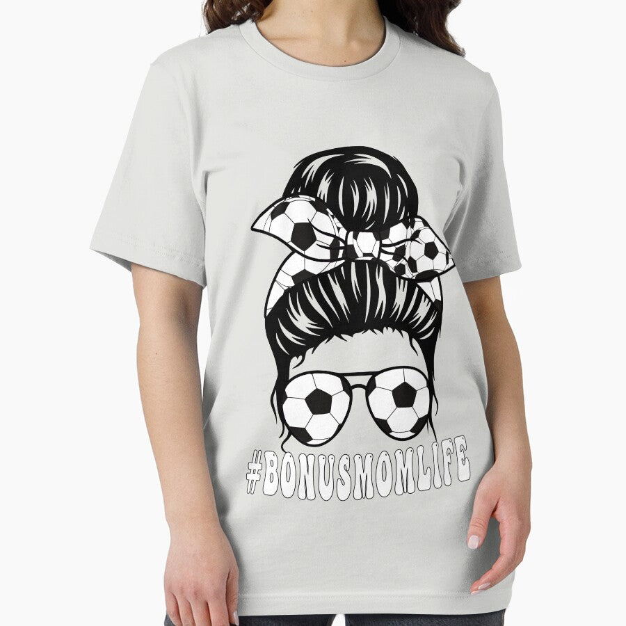 Bonus Mom Life Soccer Bonus Mom Mothers Day Messy Bun Women by KAYDEE01212 ✨