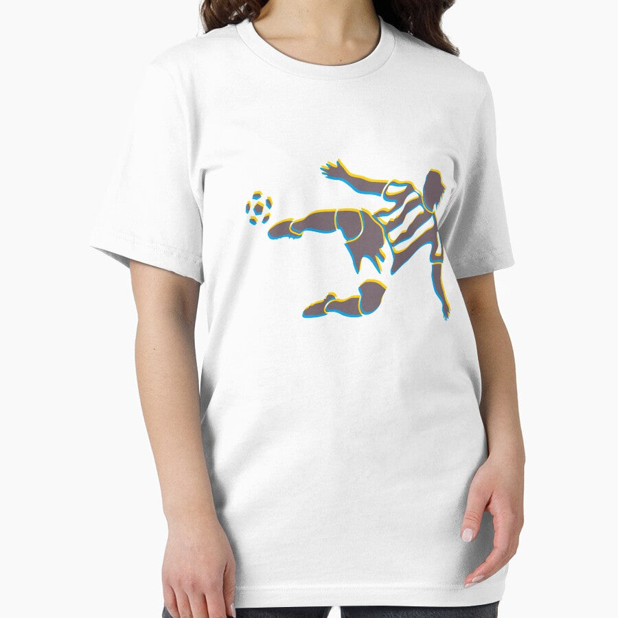 Footballer or Soccer player kick football ball by etraveler