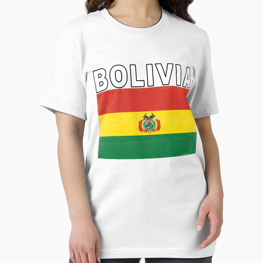 Bolivia Distressed Flag Retro Soccer Design by merchhost