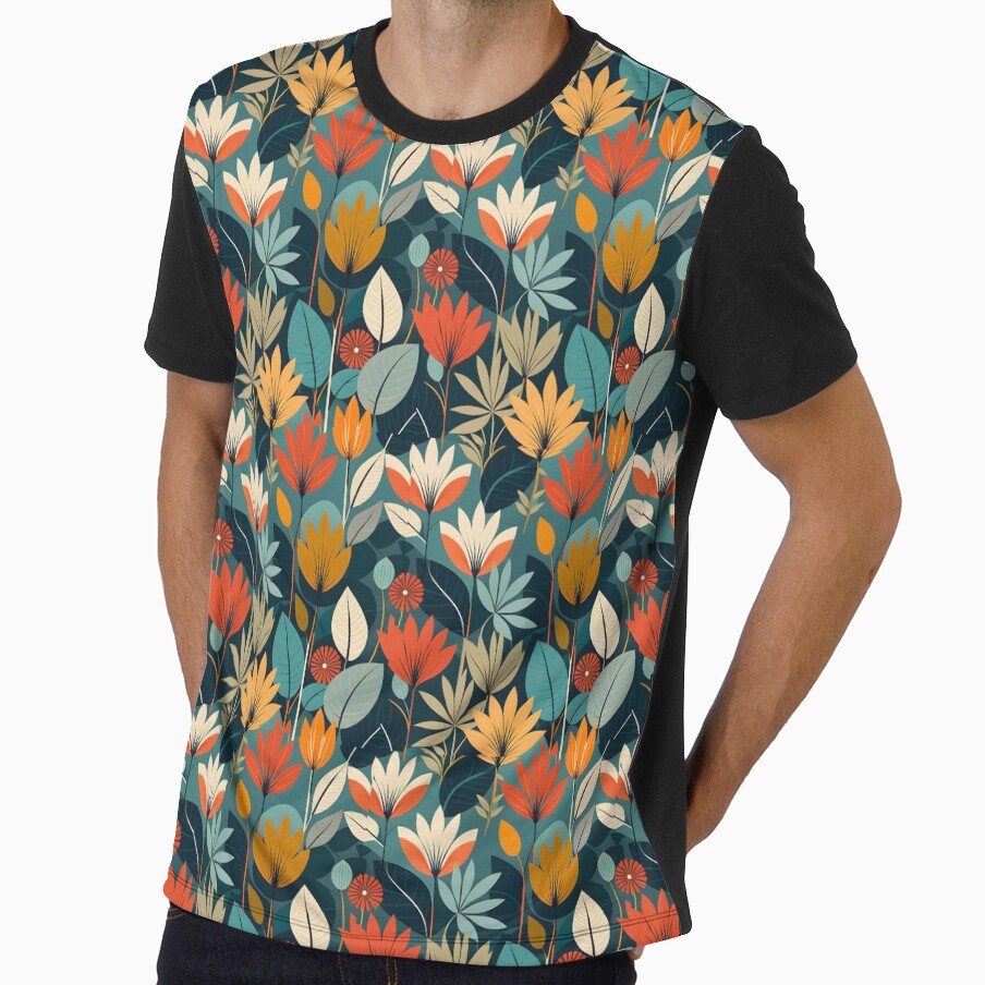 Retro Mid Century Modern Botanical Leaves by Prints and Lifestyle