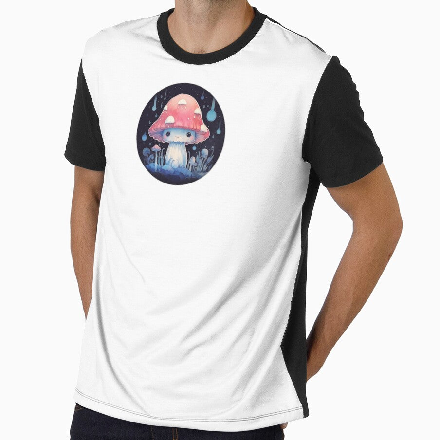 Cute Mushroom | White Watercolour | Happy, Anime, Happy, Smiling, Aesthetic, Manga, Fungus, Fungi, Nature, Japanese, Cartoon, Love, Shroom, Toadstool, Cottagecore by FantasySoul