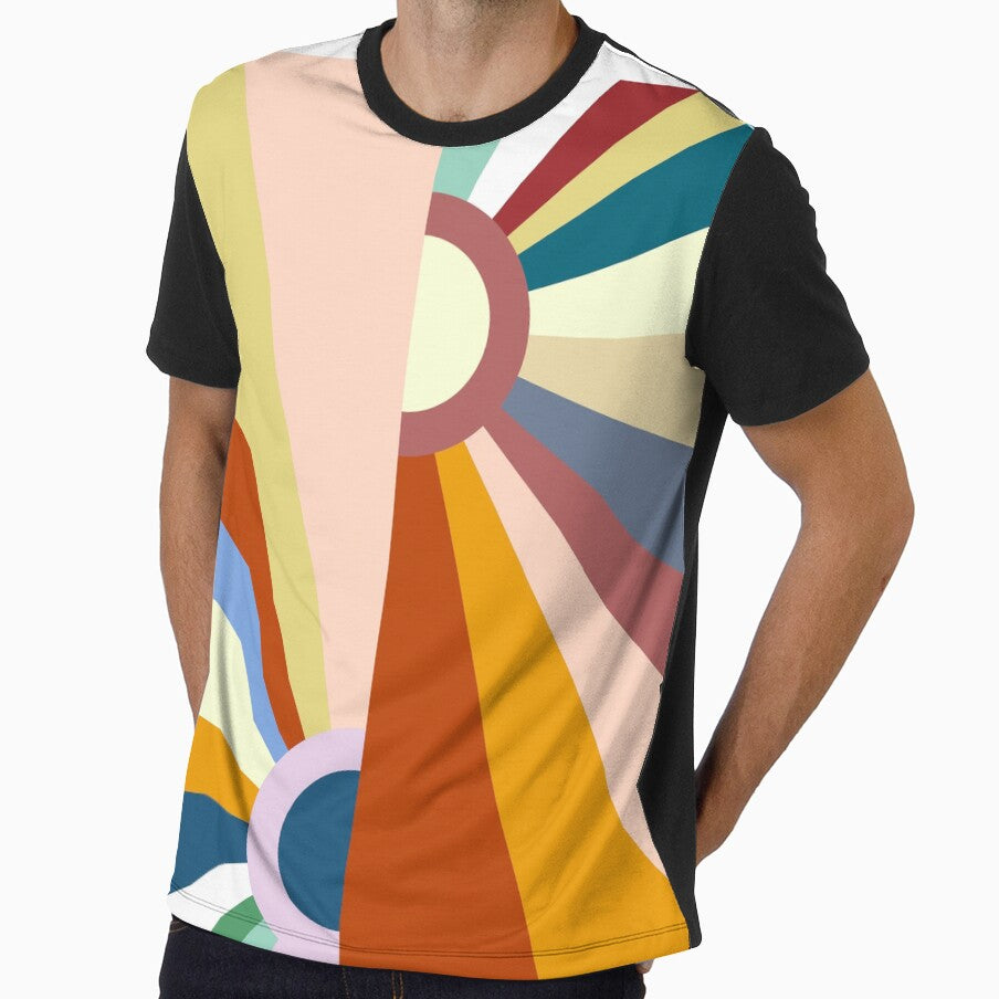 Offset Retro Sunset Rainbow 11 by MaryJaneRC