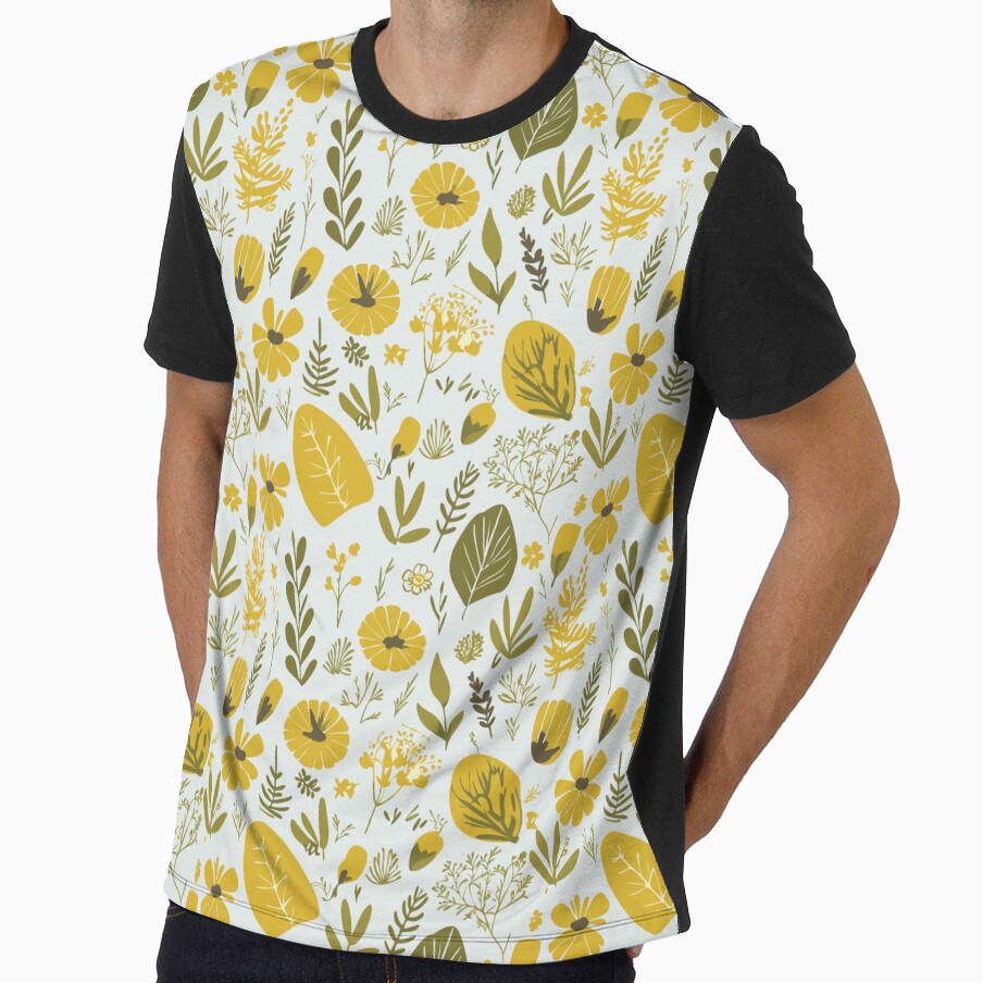 Warm yellow-green floral pattern by joshua Tolliday