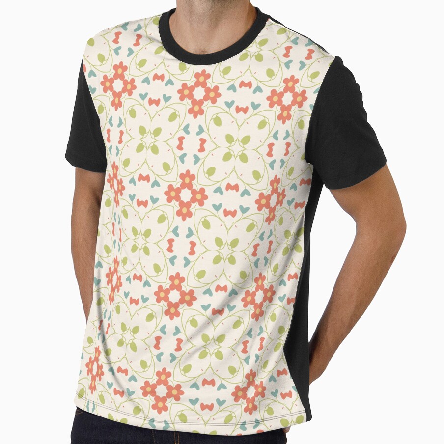 colorful floral abstract seamless repeat pattern by Abrahamjrnd