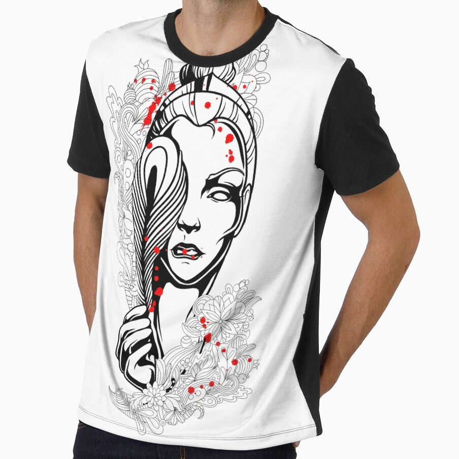 Floral Woman Vector T-shirt by Luxoss