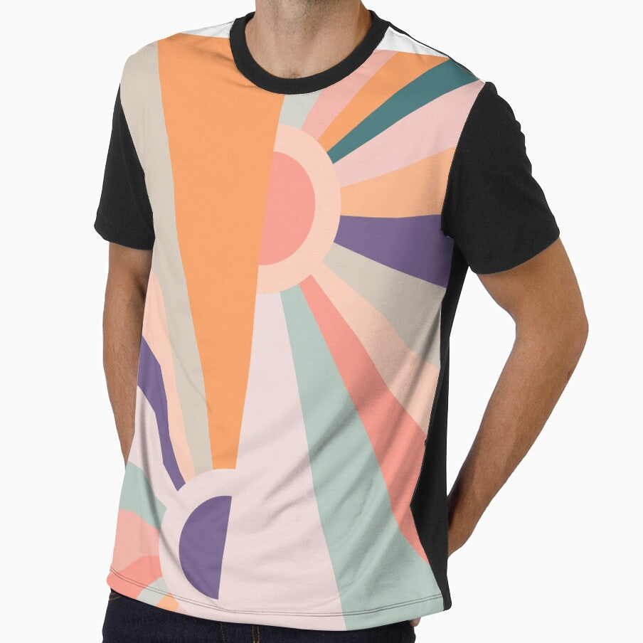 Offset Retro Sunset Rainbow 7 by MaryJaneRC