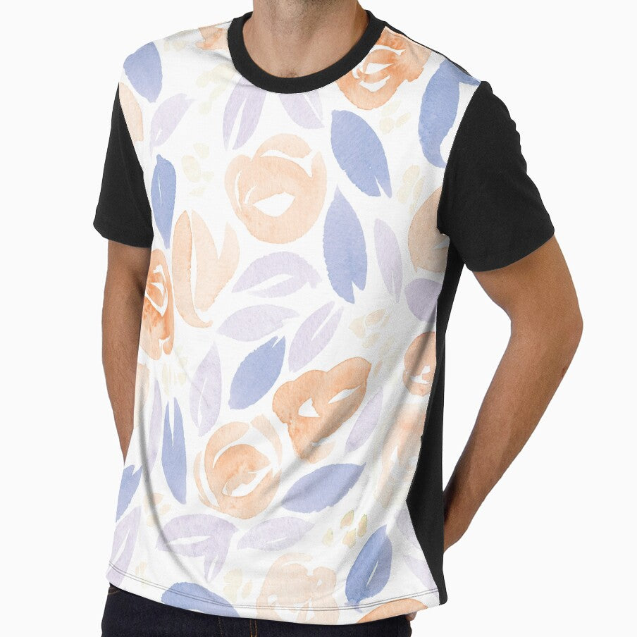 Floral Pattern #2 | Peach Lilac Palette by RebeccaFlaherty