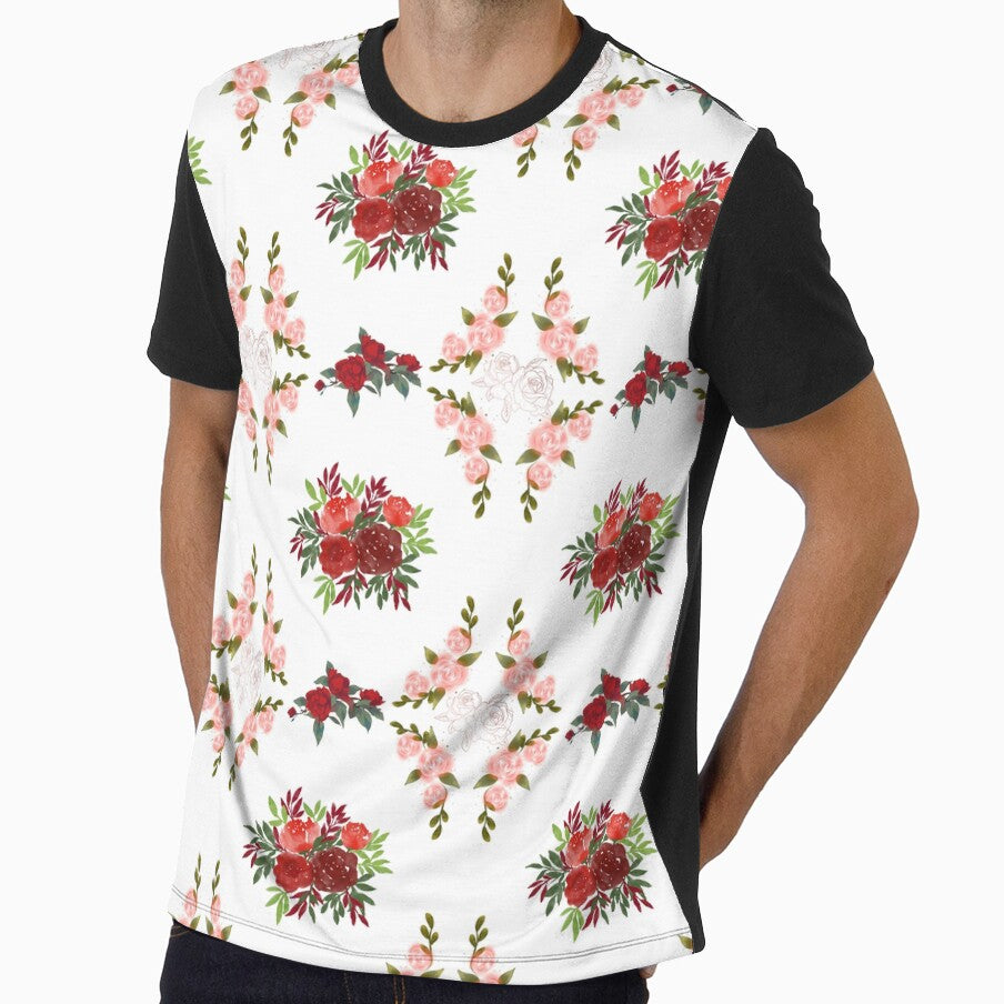 Red Floral Pattern by Kim_Graphic-Design
