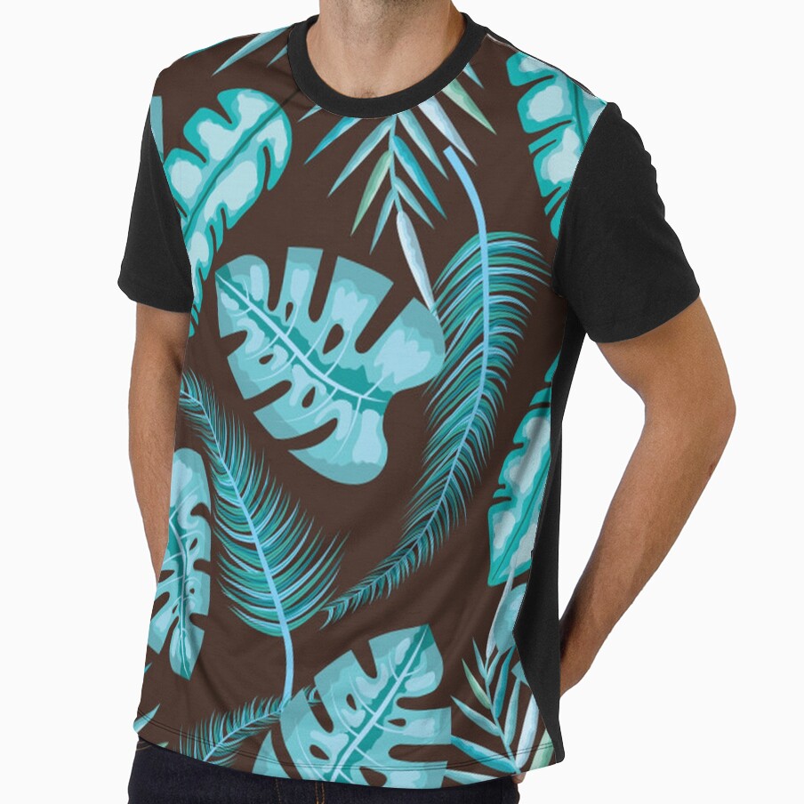 Tropical Foliage - Aqua by pugmom4