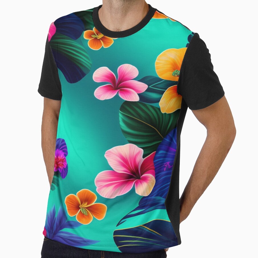 Tropical Hibiscus Flowers on Water by calibrit