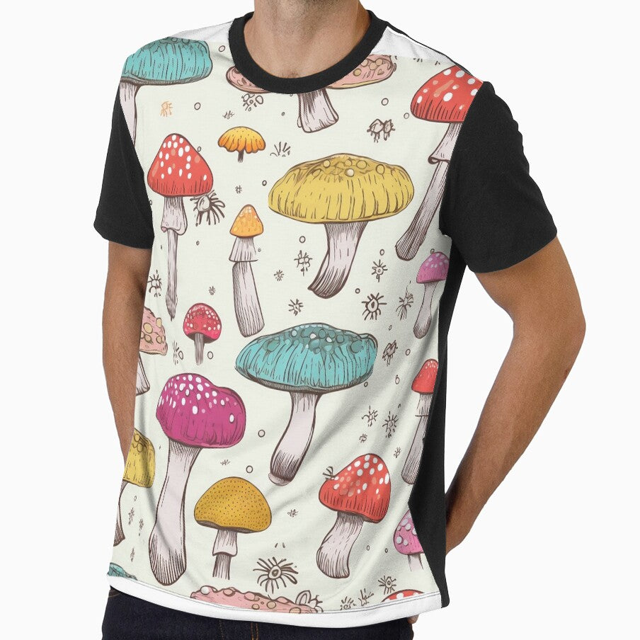 Retro Rainbow Mushroom CottageCore by zoehbell