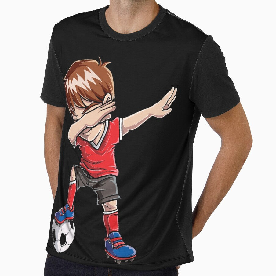 Dabbing Soccer T shirt for Boys Kids Dab Dance Funny Football Tee by LiqueGifts
