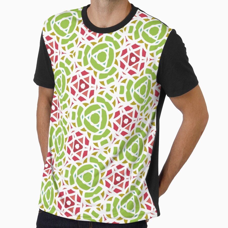 shape floral abstract seamless colorful repeat pattern by Abrahamjrnd
