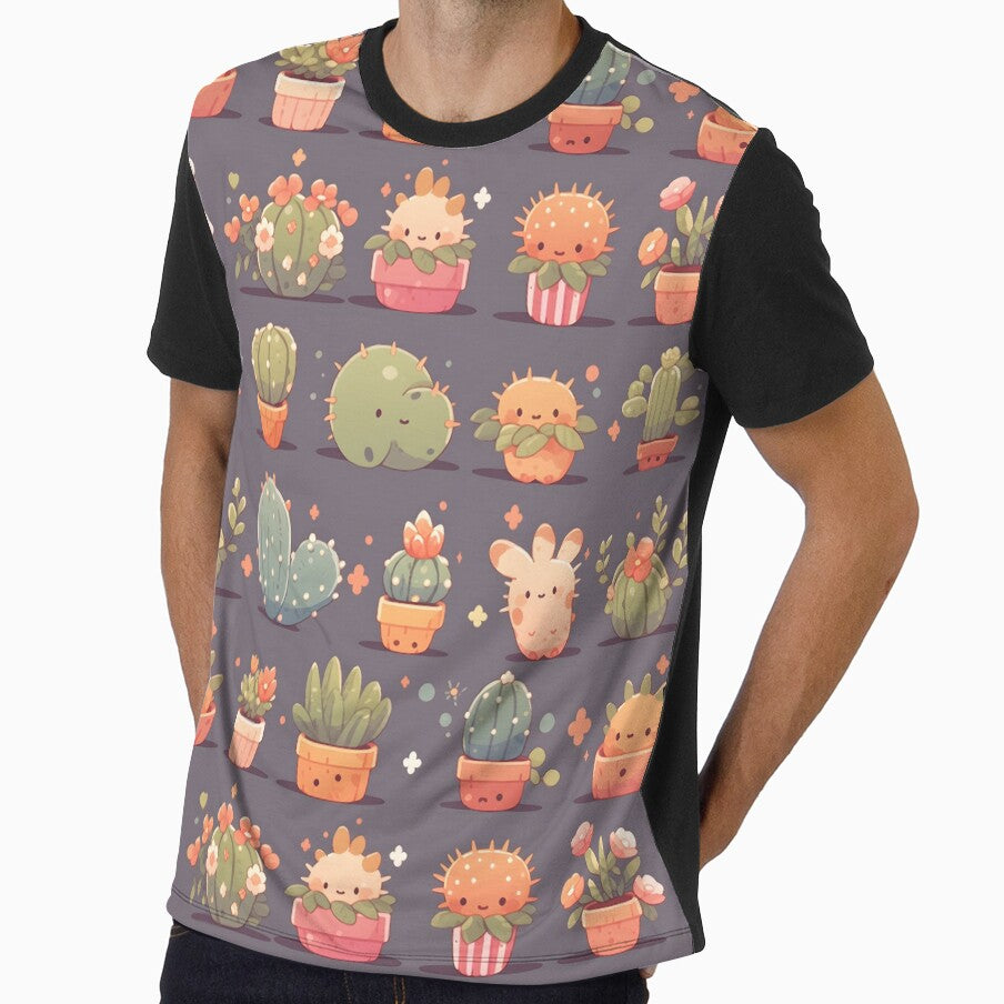 Cactus Kawaii Art Pretty Cactusses Pattern by 18tokwa