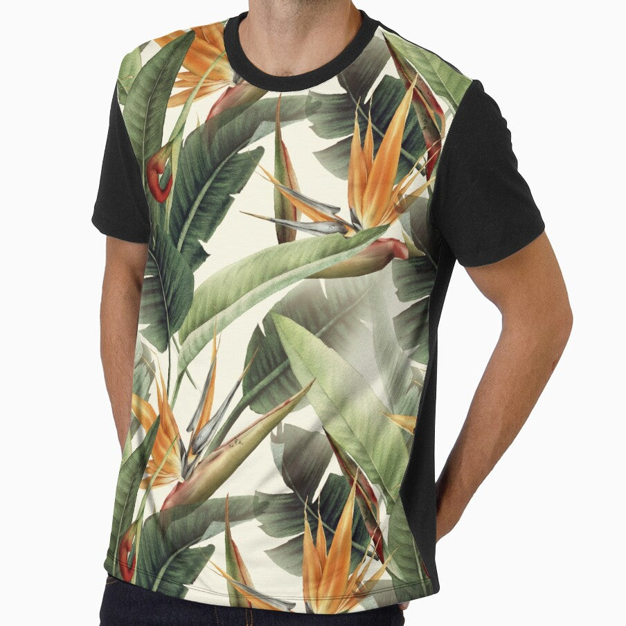 Seamless floral pattern with tropical plants by Olga Melikhova