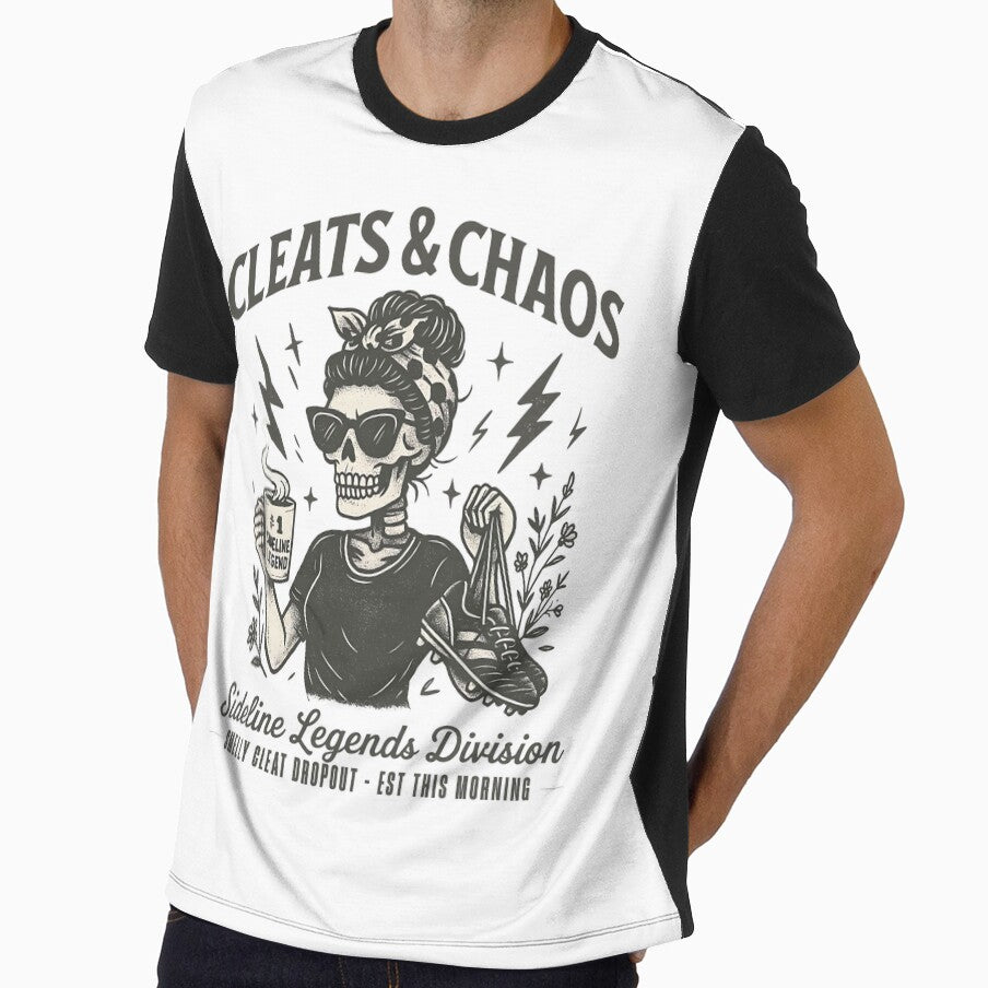 Cleats & Chaos Sideline Legend Sideline Skeleton Soccer Mom by clarabersetart