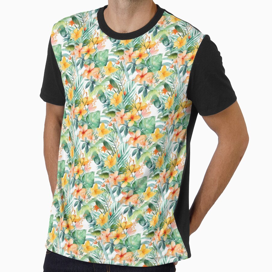 Watercolor Floral Oasis by PixelPatchwork