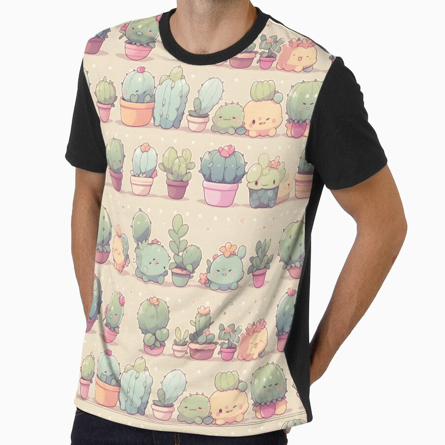Adorable Cute Happy Smiling Cactus Kawaii Pretty Cactusses Pattern by 18tokwa